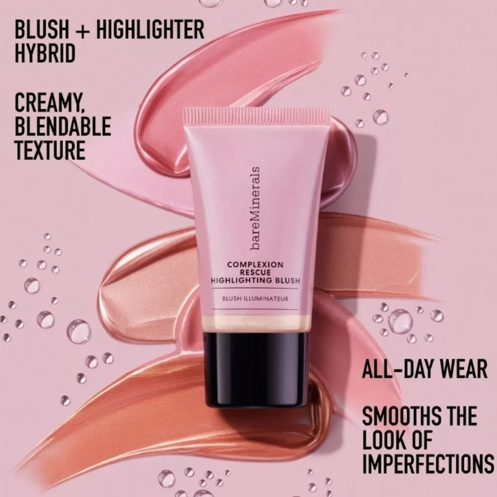 bareMinerals Complexion Rescue Highlighting Blush: Opal Glow, 15ml, NIB